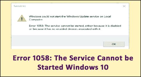 smart card error 1058|windows 1058 service stopped.